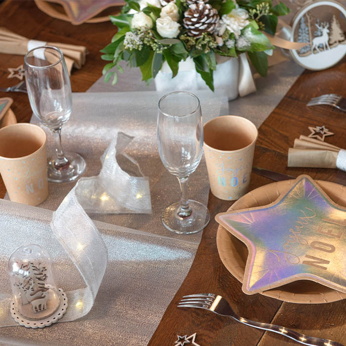 Santex Metallic Zilver Tafelloper