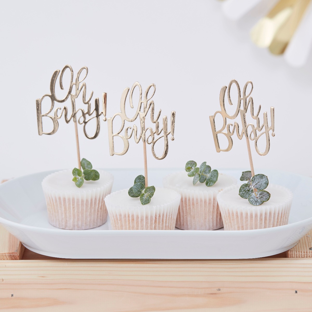 Ginger Ray OB 105 Oh Baby Cupcake Toppers