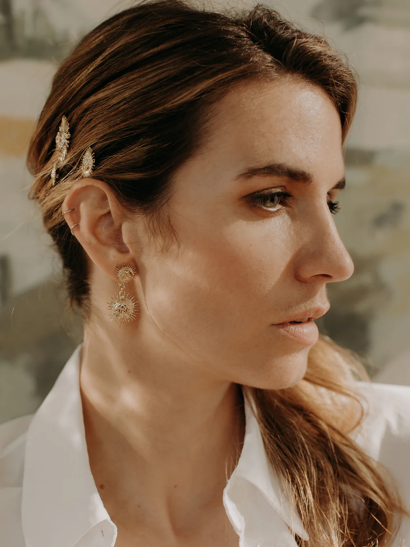 Lizeron Soleil Gouden Oorbellen