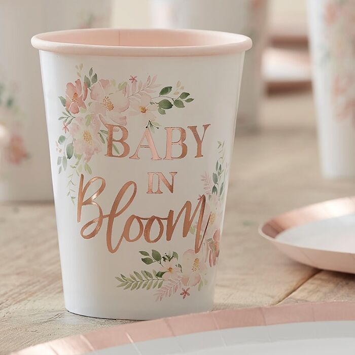 Ginger Ray BL 116 Floral Baby Shower Bekers