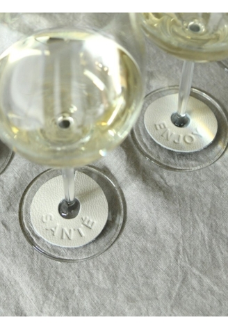 Leeff 18497 Wijnglas markers Wiep Beige
