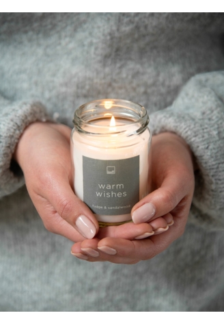 Leeff 18617 Potkaars L - Warm wishes Wit