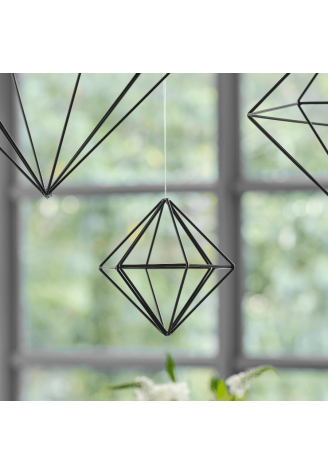 Ginger Ray BW-440 Zwart Metalen Geometrische Decoratie - Small ()