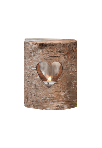 Ginger Ray CW-228 Rustic Country Hart Theelicht Kaarshouder Hout