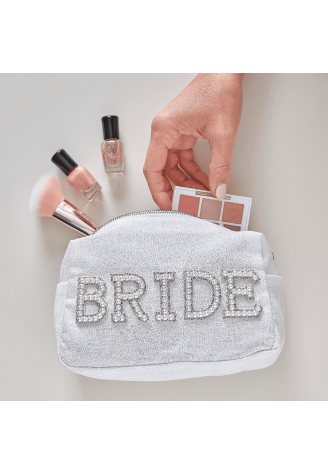 Ginger Ray HEN-121 Bride Make Up Tasje Parels Wit ()