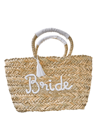 Ginger Ray HEN-140 Bride Geweven Rieten Tas Kwastjes