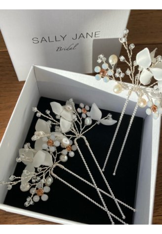 Sally Jane Bridal Ilja Haarspelden Zilver