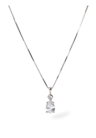 Abrazi Soraya Ketting Zilver 42cm