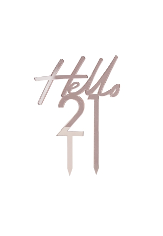 Ginger Ray 'Hello 21' Taarttopper