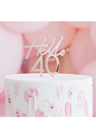 Ginger Ray 'Hello 40' Taarttopper ()