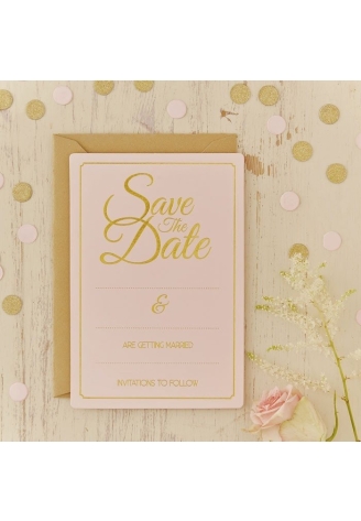 Save The Date Kaarten - Pastel Perfection (10st) ()