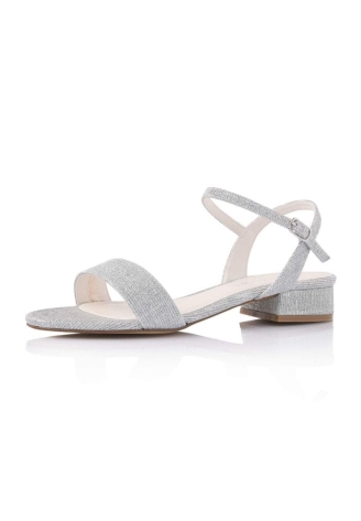 Rainbow Club Salli Zilver Metallic Bruidsschoenen ()