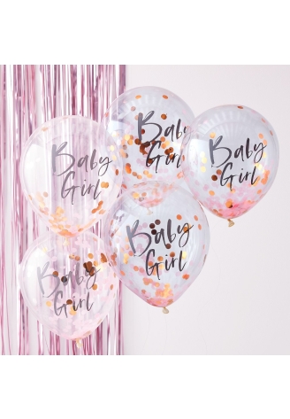 Ginger Ray TW-801 Twinkle Twinkle Roze Confetti Ballonnen