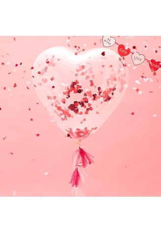 Ginger Ray VA-904 Be My Valentine Hartjes Confetti Ballon