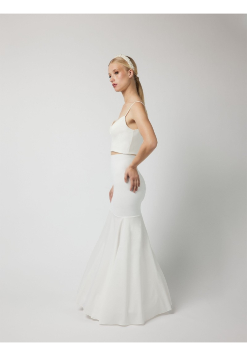 Poirier PC30-200J Fishtail hoepelrok 200 cm Ivory