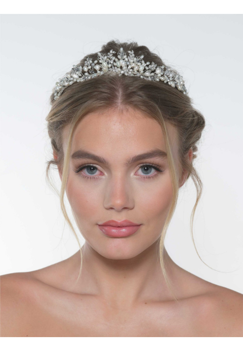 Poirier Tiara BB-285 – Zilver | Strass & Zoetwaterparels ()
