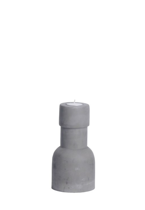 Leeff 18163 Kaarsenhouder M Caro Grijs ()