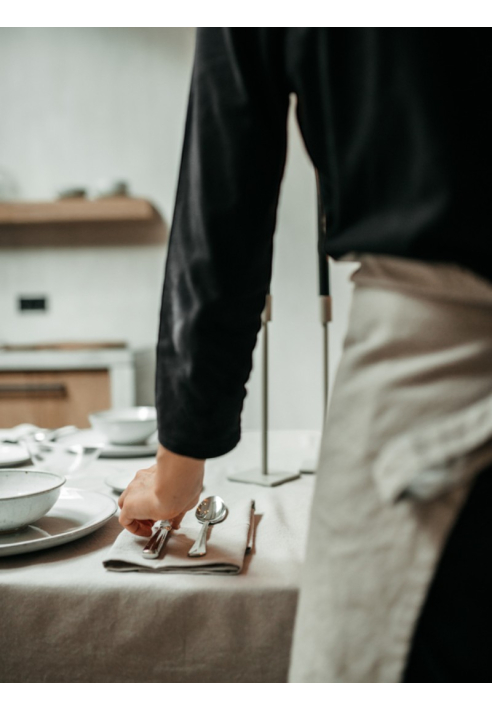 Leeff 18223 Tafelkleed Tobias Lichtgrijs