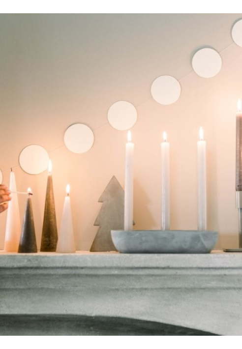 Leeff 18276 Kaarsenhouder Carice L Grijs