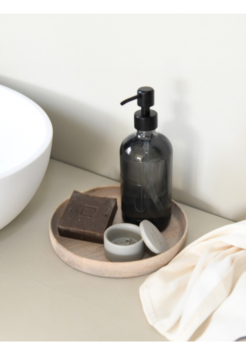 Leeff 18372 Handzeep Glazen Fles - Fabulous Fig Grijs