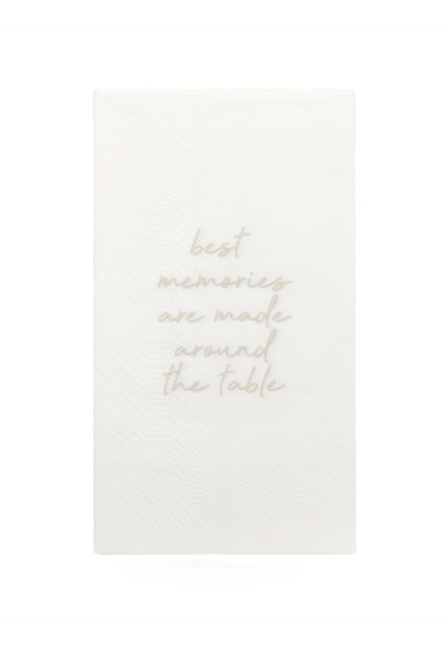 Leeff 18765 Servetten - Best memories are made around the table Wit ()