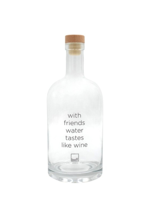 Leeff 18768 Water Fles Wendy - With friends water tastes like wine Doorzichtig ()