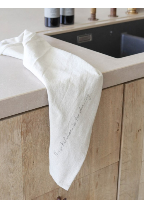 Leeff 18785 Keuken- en Theedoeken set Karin - This kitchen is for dancing Naturel