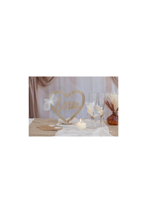 Decoratie LOVE Houtdecoratie Natural ()