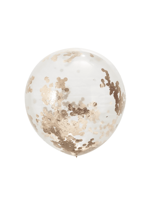 Ginger Ray BB-311 Beautiful Botanics 3 Confetti Ballonnen Rose Goud