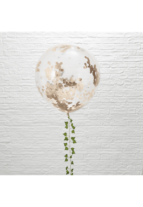 Ginger Ray BB-311 Beautiful Botanics 3 Confetti Ballonnen Rose Goud ()