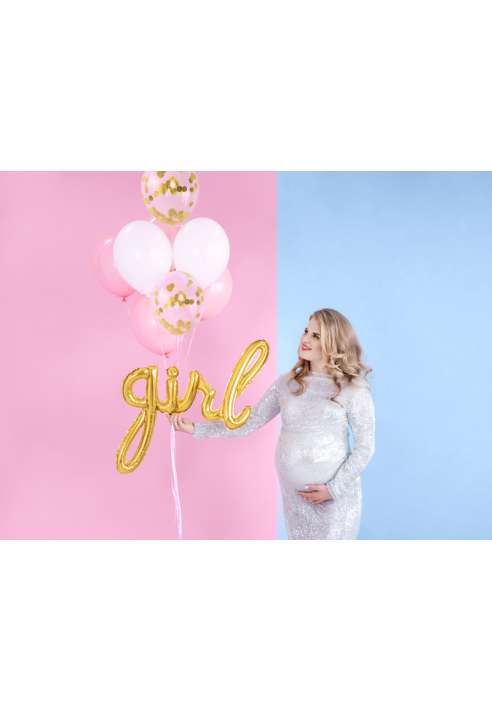 Folieballon Girl Goud ()
