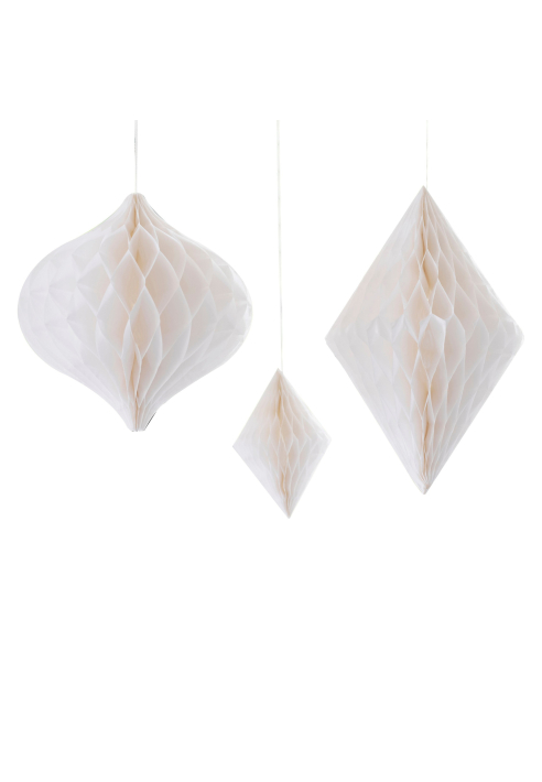 Ginger Ray BW-435 Honeycombs Wit