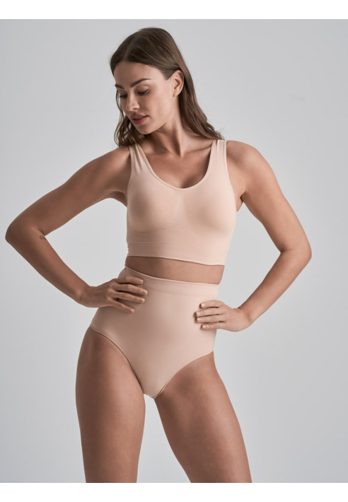 BYE BRA Soft Touch Mid Waist Brief Beige ()