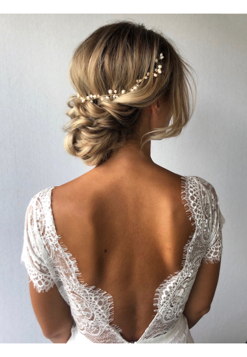 Sally Jane Bridal Dinja Bruidsaccessoire Haarstreng Goud ()