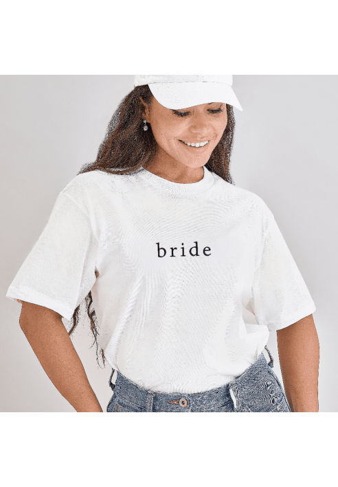 Ginger Ray HEN-152 Size M Bride T-Shirt Wit ()