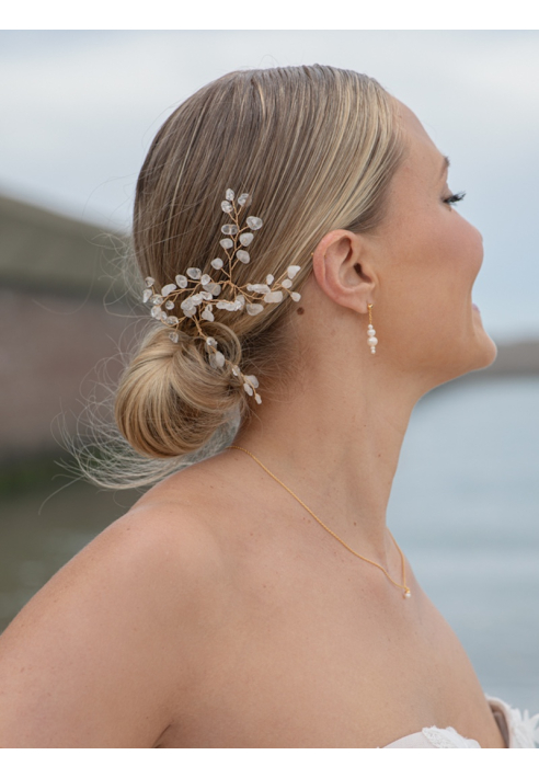 Sally Jane Bridal Lotis Haarspelden Transparant Goud ()