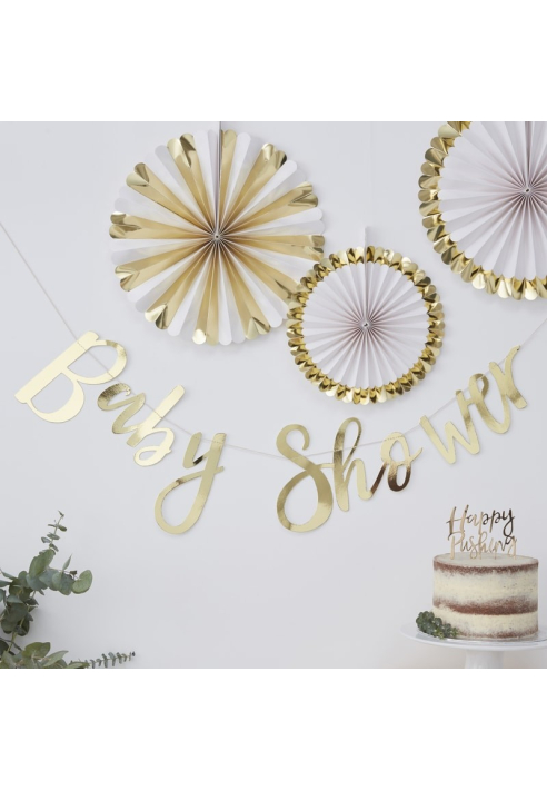 Gouden Baby Shower Slinger | Oh Baby! ()