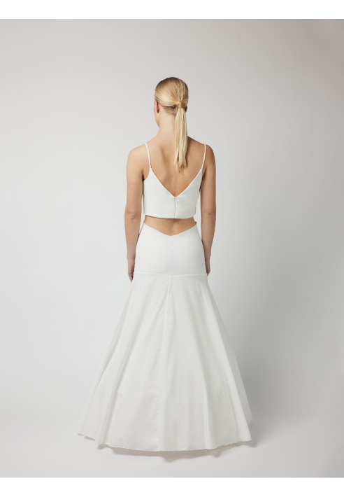 Poirier PC45-230J hoepelrok A-lijn 230 cm Ivoor Blush