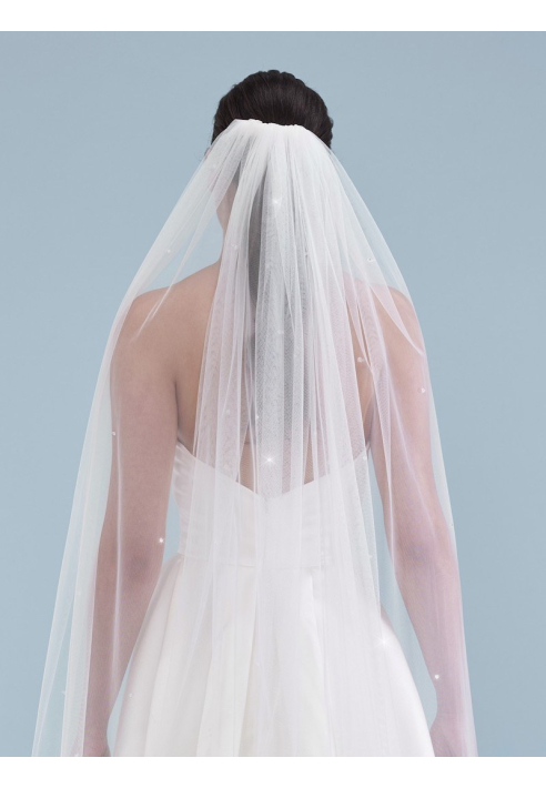 Poirier S46-210-1-Ivoor Sluier - 210 cm