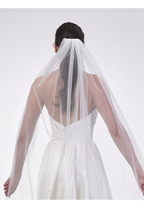 Poirier S48-120-1-Ivoor Sluier - 120 cm