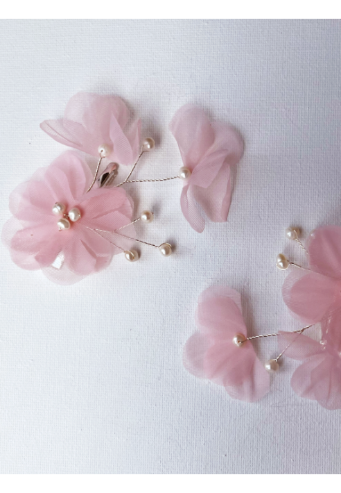 Sally Jane Bridal Rose Haarspelden Zilver