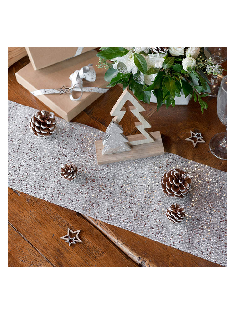 Santex Glitter Zilver Tafelloper main product photo