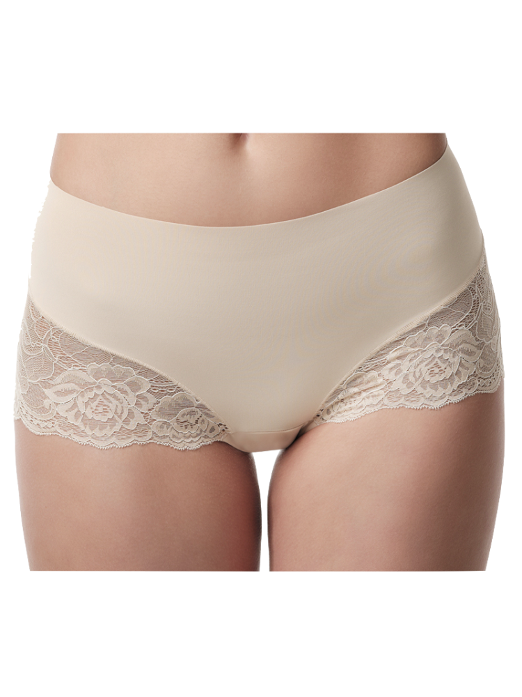 Poirier 15-925 Mid Waist kanten broekje Nude main product photo