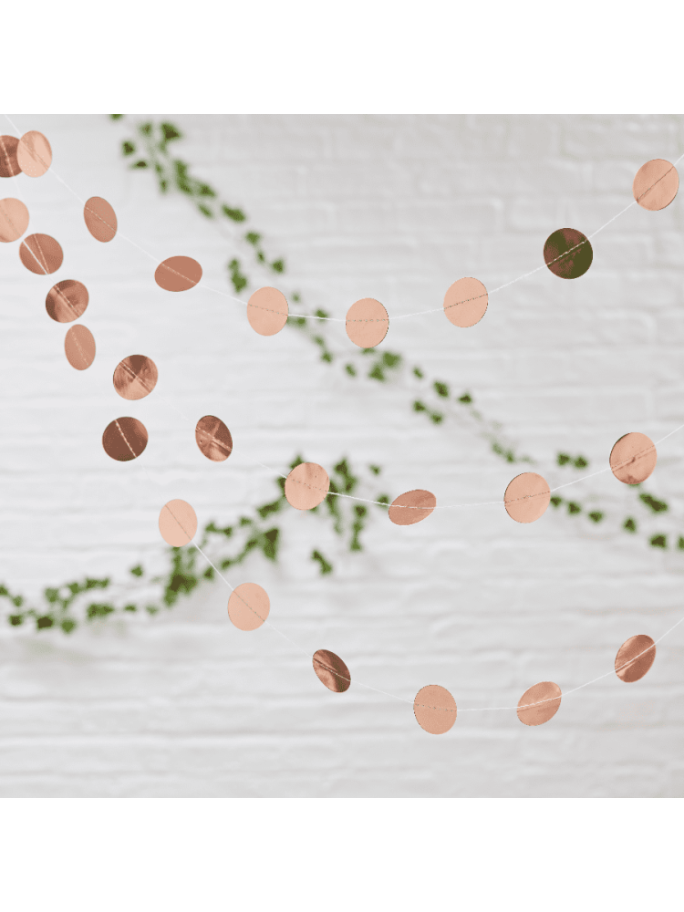 Ginger Ray BB-277 Beautiful Botanics Cirkels Slinger Rose Goud main product photo