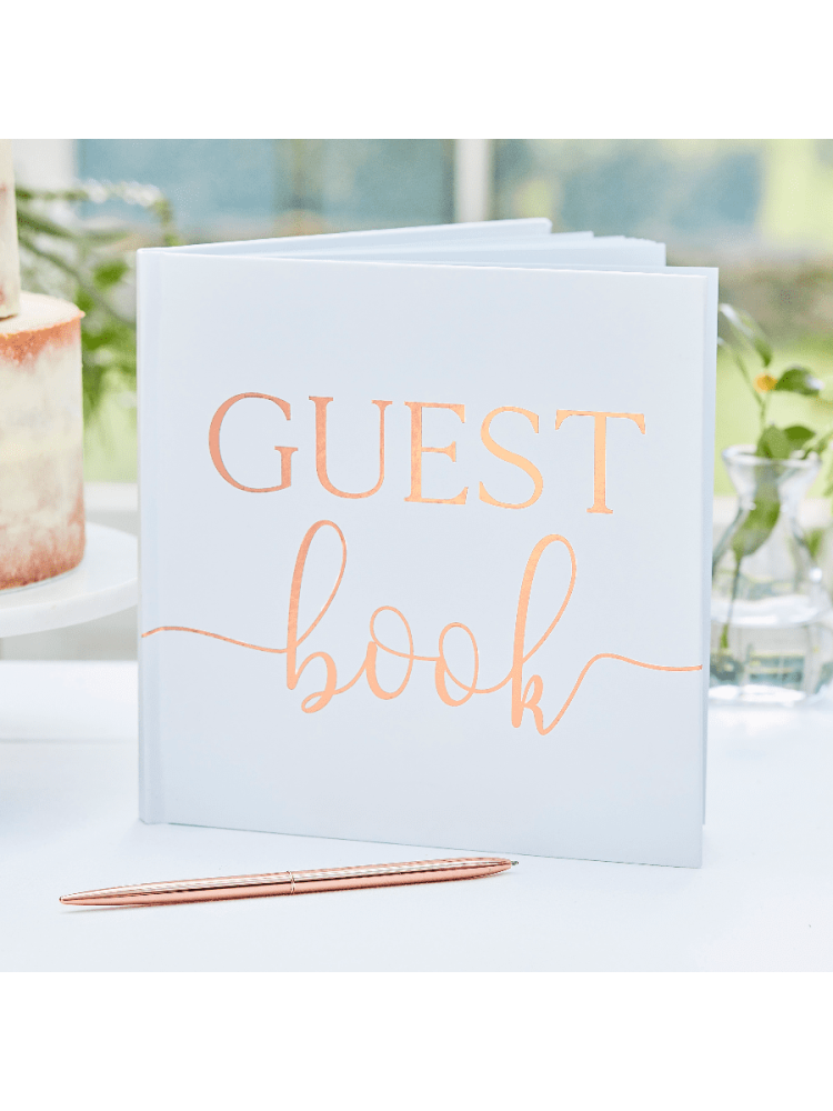 Ginger Ray BR-336 Bruiloft Gastenboek Roségoud Folie main product photo