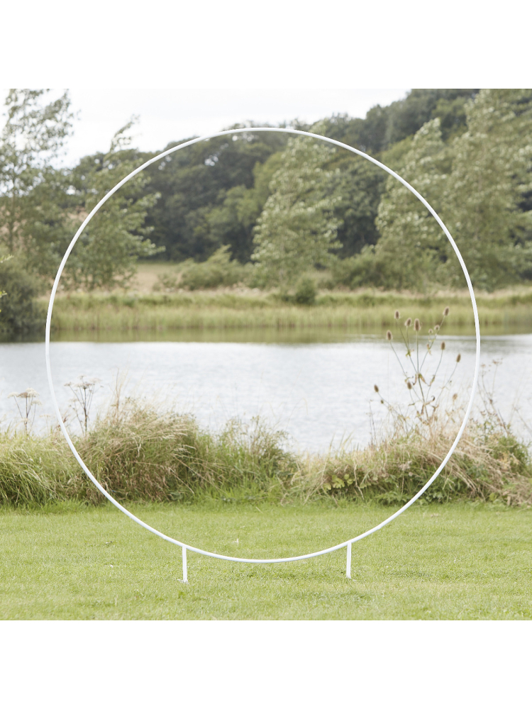 Ginger Ray BRA-340 Metalen Frame Cirkel Wit main product photo