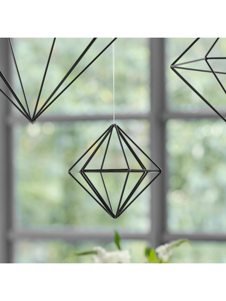 Ginger Ray BW-440 Zwart Metalen Geometrische Decoratie - Small main product photo
