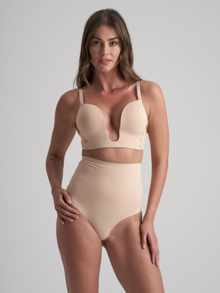 BYE BYE Waist Control High Waist String Beige main product photo