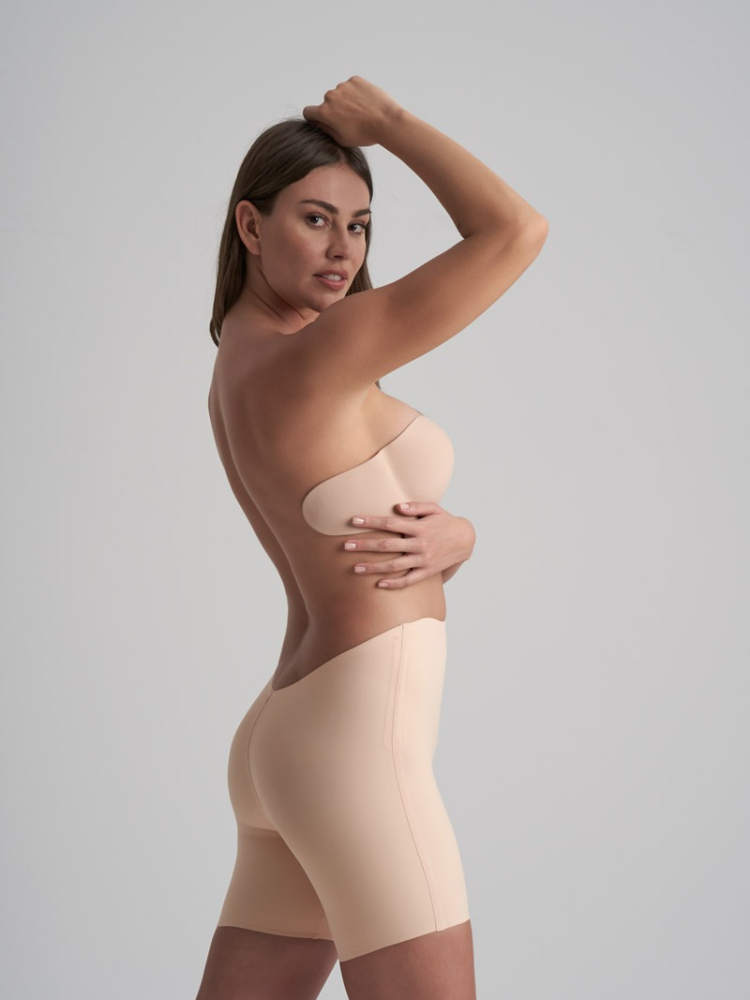 BYE BRA Low Back Mid Waist Short Beige main product photo