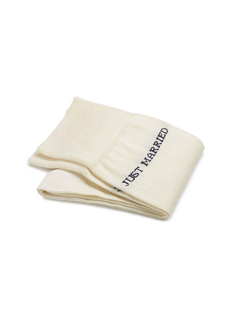 Carlo Lanza Just Married Ivoorwitte Katoenen Sokken main product photo